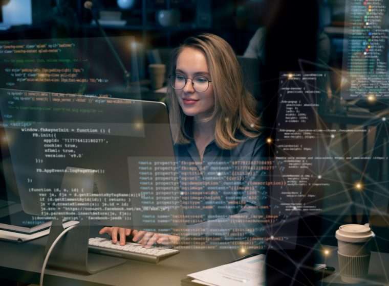 html css collage concept with person